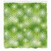 Ambesonne Abstract Shower Curtain, Circular Round Shaped Inner Geometric Eco Wavelength Illustration, Cloth Fabric Bathroom Decor Set with Hooks, 69" W x 84" L, Hunter Green White view 2