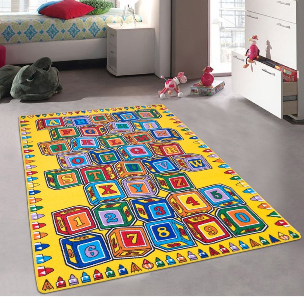 Champion Rugs CR'S 8FTX11FT Kids Educational/Playtime Rug 7FT.4INX10FT.4IN Please Check All Pictures (ABC Blocks)