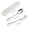 VANRA Children Fork Spoon Set with Travel Case Stainless Steel Kids Cutlery view 2
