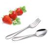 VANRA Children Fork Spoon Set with Travel Case Stainless Steel Kids Cutlery view 3