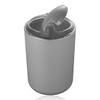Bathroom Accessories Set 6 Piece - Trash Can, Toothbrush Holder, Toothbrush Cup, Soap Dispenser, Soap Dish, Toilet Brush Holder - Modern Bathroom Decor Set (Grey) view 2
