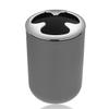 Bathroom Accessories Set 6 Piece - Trash Can, Toothbrush Holder, Toothbrush Cup, Soap Dispenser, Soap Dish, Toilet Brush Holder - Modern Bathroom Decor Set (Grey) view 4