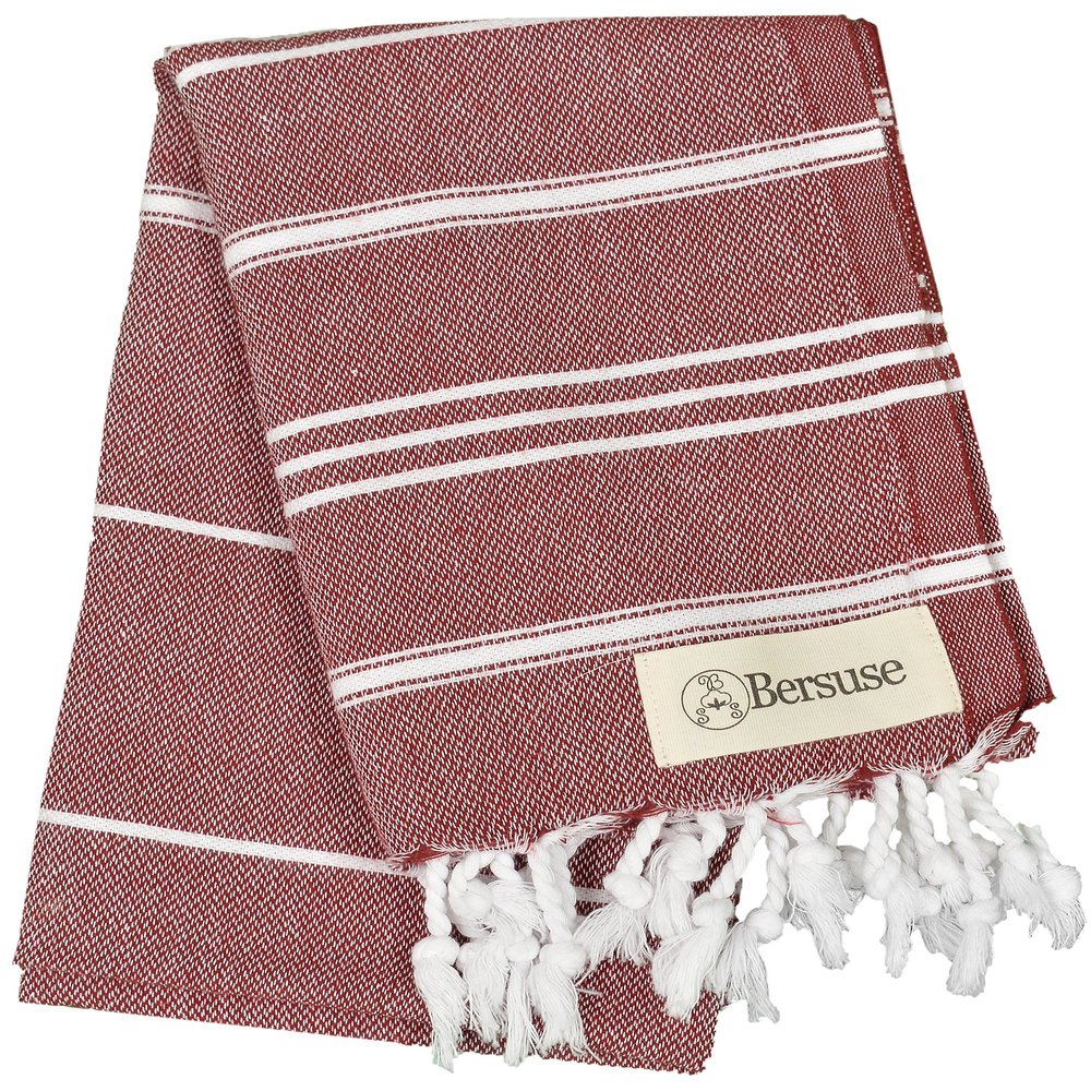 Bersuse Anatolia Bathroom Hand Towels - Premium Cotton Hand Towel for Face - Absorbent, Soft, Lightweight, Space-Saving, Quick-Drying Decorative Turkish Hand Towels - (Set of 12)