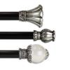 A&F Rod Dcor Bloom Two-tone Collection 1" Single Curtain Rod, 160-240 inch - Luminous Finial view 1