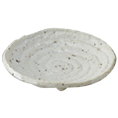 Yamasita Craft 11586390 Unofu Glaze, 4.8 Round Dish, 5.5 x 5.5 x 1.2 inches (14 x 14 x 3 cm)