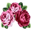 ABREEZE Rose Shaped Rug Pink Luxury Shaggy Toilet Bath Mat U-Shaped Contour Rugs for Bathroom, Soft and Comfortable, Maximum Absorbent, Dry Quickly, Non-Slip, Machine-Washable view 1