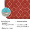 GelPro Elite Premier Anti-Fatigue Kitchen Comfort Floor Mat, 20x36", Trellis Red Chile Stain Resistant Surface with therapeutic gel and energy-return foam for health & wellness, Trellis Red Chile view 4