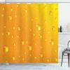 Ambesonne Abstract Shower Curtain, Water Rain Drops Style Bubbles on Vibrant Background Pastel Sotf Serene Design Art, Cloth Fabric Bathroom Decor Set with Hooks, 69" W x 75" L, Marigold view 1