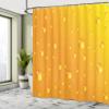 Ambesonne Abstract Shower Curtain, Water Rain Drops Style Bubbles on Vibrant Background Pastel Sotf Serene Design Art, Cloth Fabric Bathroom Decor Set with Hooks, 69" W x 75" L, Marigold view 4