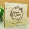 Darling Souvenir Handmade Personalized Guest Book Rustic Wedding Wood Engraved Advice Book Photo Album Custom Scrapbook. view 2