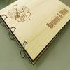 Darling Souvenir Custom Wood Wedding Guest Book Rustic Wooden Engraved Guestbook Heart & Pigeon Bird view 2