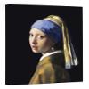 ELITEART-Girl with a Pearl Earring By Johannes Vermeer Giclee Framed Art Canvas Prints Size:30"x23" view 1