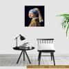 ELITEART-Girl with a Pearl Earring By Johannes Vermeer Giclee Framed Art Canvas Prints Size:30"x23" view 3
