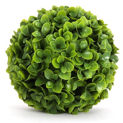3rd Street Inn Medium Jasper Topiary Ball - Artificial Plant Set - Indoor/Outdoor Wedding Party Decor - Faux Foliage Garden Sphere - Tree and Bush Substitute (11", 6 Pack)
