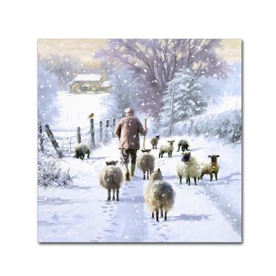 Trademark Fine Art Winter Shepherd by The Macneil Studio, 24x24-Inch-Inch