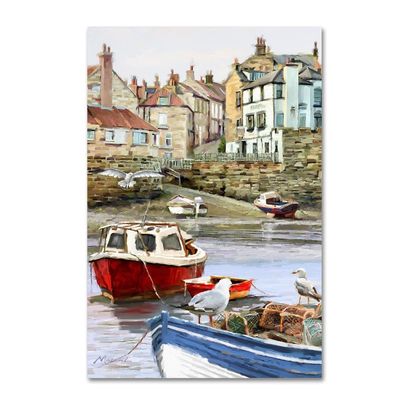 Trademark Fine Art Seagull Harbour by The Macneil Studio, 16x24-Inch-Inch