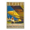 Trademark Fine Art Art Deco Airplane Travel by Vintage Apple Collection, 16x24-Inch-Inch view 1