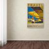 Trademark Fine Art Art Deco Airplane Travel by Vintage Apple Collection, 16x24-Inch-Inch view 2