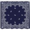 Ambesonne Paisley Shower Curtain, Pattern with Teardrops Illustration Exotic Droplets Ornate Intricate Print, Cloth Fabric Bathroom Decor Set with Hooks, 69" W x 84" L, Dark Blue and White view 2