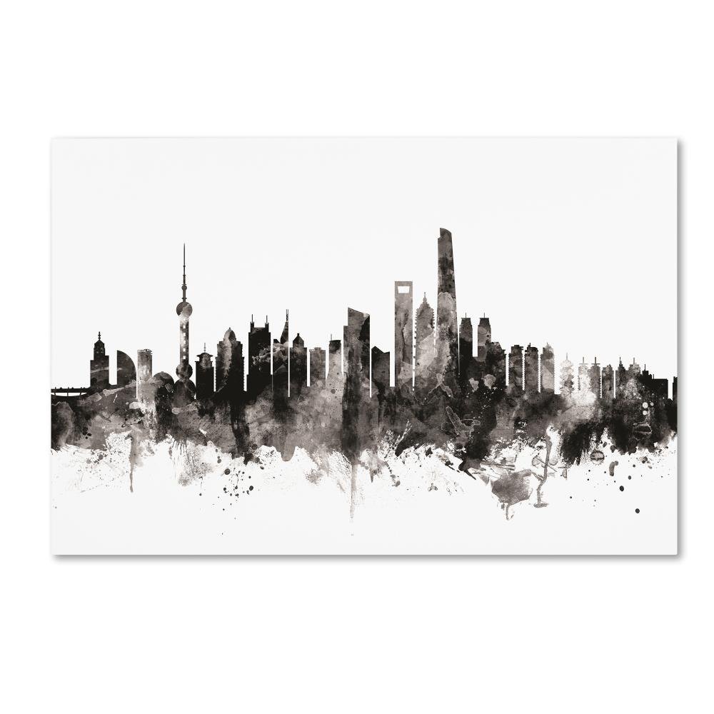 Trademark Fine Art Shanghai China Skyline III by Michael Tompsett, 16x24-Inch-Inch