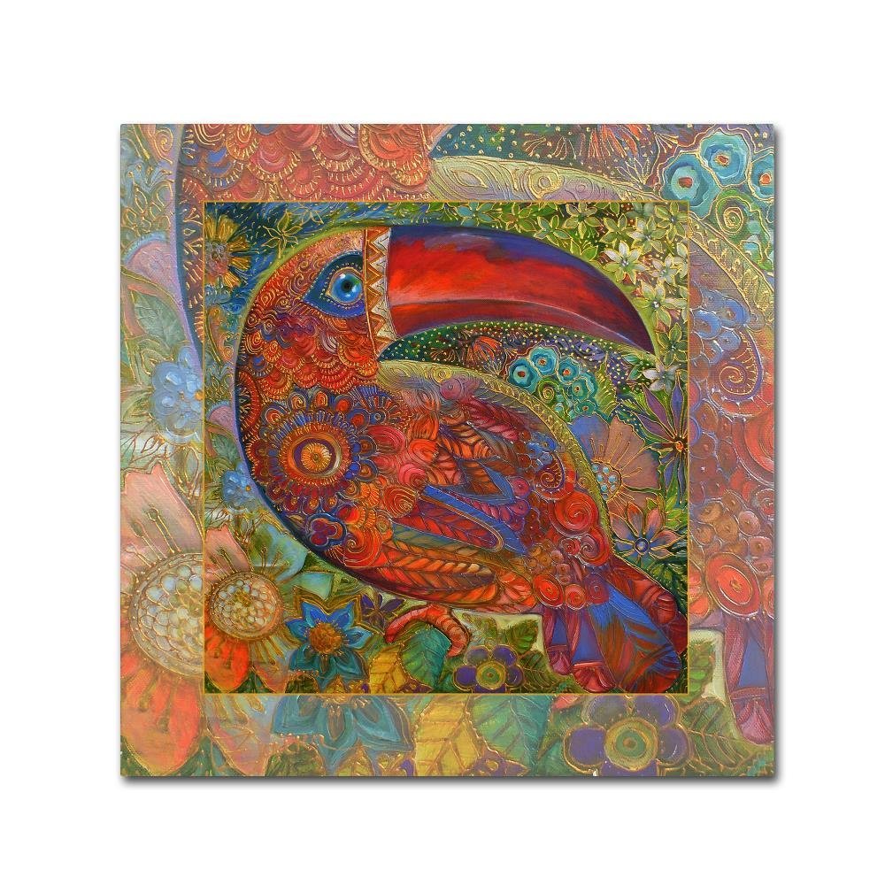 Trademark Fine Art Tukan 1 by Oxana Ziaka, 18x18-Inch