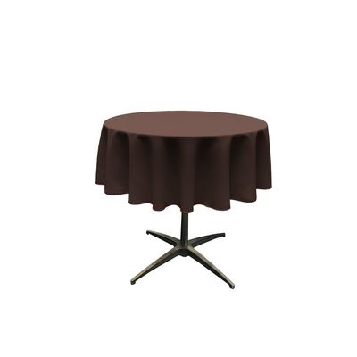 AddandShip by ADD&Ship Round Polyester Tablecloth 45 inches (Brown)