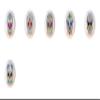 SET OF 6 KNOBS - Skull Set #51296 - Happy Sugar Skulls Skeletons - DECORATIVE Glossy CERAMIC Cupboard Cabinet PULLS Dresser Drawer KNOBS view 1