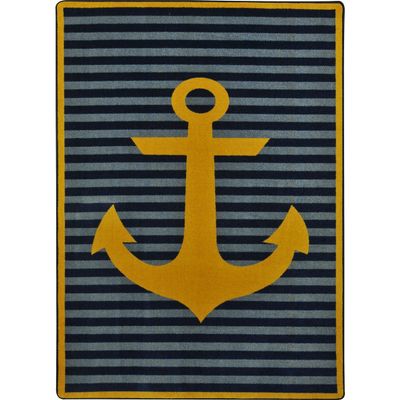 Joy Carpets Kid Essentials Safe Mooring Childrens Rugs, Yellow, 10'9" x 13'2"