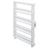 Slim Rolling Can and Spice Racks - White view 1