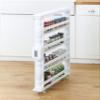 Slim Rolling Can and Spice Racks - White view 3