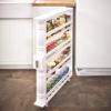 Slim Rolling Can and Spice Racks - White view 4