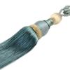 Curtain Buckle One Pair High-grade European Style Curtains Tieback Rope Retro Tassel (Gray blue) view 1