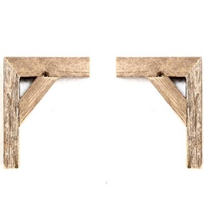 BARNWOODUSA Set of 2 Farmhouse Corbels for Door Way Corners, Counter Top, Shelves 100% Up-Cycled Reclaimed Wood