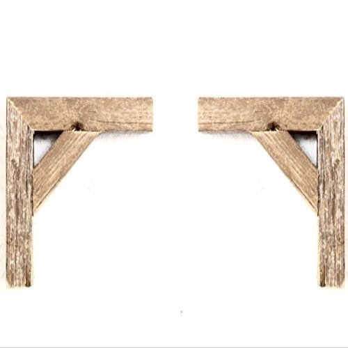 BARNWOODUSA Set of 2 Farmhouse Corbels for Door Way Corners, Counter Top, Shelves 100% Up-Cycled Reclaimed Wood