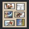 ArtToFrames Collage Photo Frame Double Mat with 6-4x5 Openings and Satin Black Frame view 3