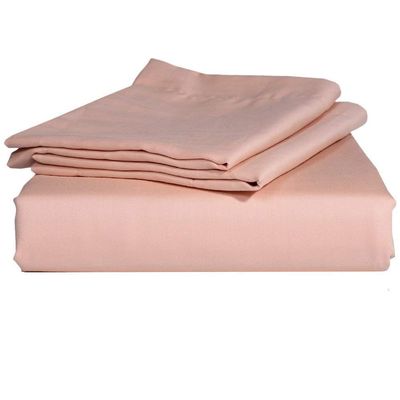 Singh's Textiles 600 Thread Count 100% Egyption Cotton Full Sleeper Sofa Bed Sheet Set (54" x 72" + 4") Peach Solid