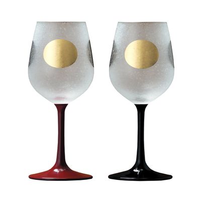 Aderia S-6256 Wine Glass Pair Set, Daily and Moon with Premium Nippon Taste/Stem, Made in Japan, Comes in a Presentation Box, Birthday Gift