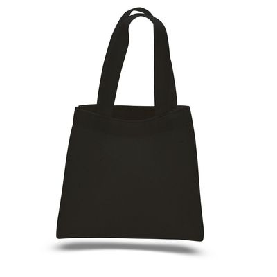 12 PACK Party Favor Cotton Tote Gift Bags with Handles, Bright Colors by SHOPINUSA (Black)