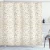 Ambesonne Floral Shower Curtain, Traditional Victorian Retro Swirl Flowers Classic Blooms Rococo Pattern, Cloth Fabric Bathroom Decor Set with Hooks, 69" W x 75" L, Beige White view 1
