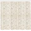 Ambesonne Floral Shower Curtain, Traditional Victorian Retro Swirl Flowers Classic Blooms Rococo Pattern, Cloth Fabric Bathroom Decor Set with Hooks, 69" W x 75" L, Beige White view 2