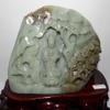 6.1" China Certified Nature Hetian Nephrite Jade Hand Carved Kwan-yin Statues Decoration view 1