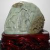 6.1" China Certified Nature Hetian Nephrite Jade Hand Carved Kwan-yin Statues Decoration view 2