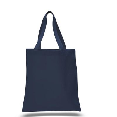 SHOPINUSA Buy Bulk ( 6 pack ) Great Price! Promotional / Custom Heavy Canvas Tote Bags (Navy)