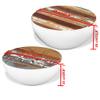 vidaXL Two Piece Bowl Shaped Coffee Table Set in Solid Reclaimed Wood and Steel Frame - Versatile, Durable, Uniquely Beautiful, Perfect for Any Living Room or Lounge view 2
