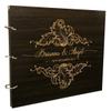 Darling Souvenir Handmade Wedding Guest Book Rustic Wood Wooden Engraved Advice Book Photo Album Custom Scrapbook view 1