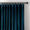 ChadMade Goblet 120W x 84L Blackout Lined Velvet Curtain Drapery Panel for Traverse Rod or Track, Living Room Bedroom Meetingroom Club Theater Patio Door (1 Panel), Midnight Blue, Leon Collection view 1