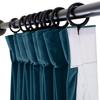 ChadMade Goblet 120W x 84L Blackout Lined Velvet Curtain Drapery Panel for Traverse Rod or Track, Living Room Bedroom Meetingroom Club Theater Patio Door (1 Panel), Midnight Blue, Leon Collection view 3