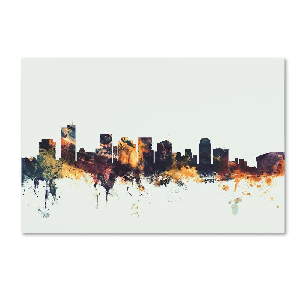 Trademark Fine Art Phoenix Arizona Skyline by Michael Tompsett, 16x24-Inch-Inch