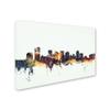 Trademark Fine Art Phoenix Arizona Skyline by Michael Tompsett, 16x24-Inch-Inch view 2