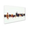 Trademark Fine Art Iowa City Iowa Skyline V by Michael Tompsett, 16x24-Inch-Inch view 2